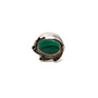 Vintage Sterling Silver Swirl and Feather Malachite Navajo Ring Size 6.5