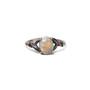 Sterling Silver 925 Opal Scroll Ring - Size 9.5