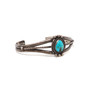 Sterling Silver 925 Southwestern Turquoise Rope Cuff Bracelet