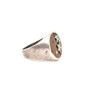 Sterling Silver 925 and Copper Moon Face Signet Ring - Size 9.25