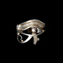 Sterling Silver 925 Eye of Horus/Ra Ring - Size 9