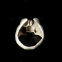 Sterling Silver 925 Otherworldly Mask Ring - Size 7.5
