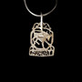 Sterling Silver 925 Taurus Bull Shadowbox Pendant Necklace