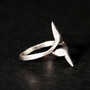 925 Sterling Silver Dolphin Tails Ring - Size 6
