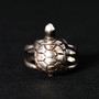 925 Sterling Silver Chunky Turtle Ring - Size 10