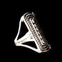 Sterling Silver 925 Geometric Rope Ring - Size 7.5