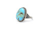 Navajo Sea Foam Turquoise Matrix 925 Sterling Silver Ring Size 8 1/4