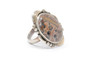 Southwestern Style Leopard Jasper 925 Sterling Silver Ring Size 8 1/4