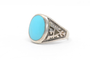 Sterling Thunderbird Imitation Turquoise Ring