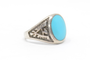 Sterling Thunderbird Imitation Turquoise Ring