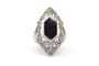 925 Sterling Victorian Style Onyx Ring