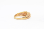 Gold Plated 925 Ring with Marcasite