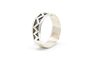 925 Sterling Triangle Zig Zag Band Ring
