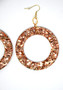Rose Gold Donut | Handmade Glitter Earrings