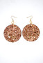 Rose Gold Disk | Handmade Glitter Earrings