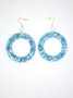 Aquamarine Donut | Handmade Glitter Earrings