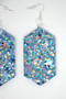 Aquamarine Diamonds | Handmade Glitter Earrings