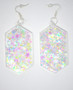 Clear Quartz Diamonds | Handmade Glitter Earrings