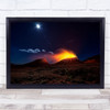 Lava Eruption Volcano Magma Fusion Night Mountain Drama Wall Art Print