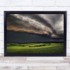 Storm Sky Thunder Thunderstorm Clouds Cloud Cloudy Field Wall Art Print