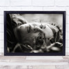 Fall Portrait Face Woman B&W Blackaamp;White Eyes Lips Expression Wall Art Print