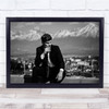 Jozef Ii Man Male Cigarette Smoking Mood B&W Smoke Smoker Outside Wall Art Print