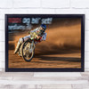 A Trail Of Dust At Sunset Speedway Denmark Action Motorbike Bike Wall Art Print