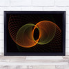 Curve France Abstract Light Trails Orange Mesh Grid Dark Low Key Wall Art Print