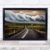 Road Way Travel Journey House Building Clouds Mountains Wave Sky Wall Art Print