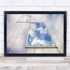 Sky Frames Abstract Architecture Clouds London Uk Window Windows Wall Art Print