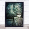 Creative Edit Edited Woman Montages Composites String Lace Eyes Wall Art Print