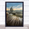 Sail Boat Icon Beach Landscape Abandoned Forgotten Broken Decay Wall Art Print