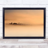 Foggy Sunrise Trees Landscape Range Countryside Rural Fog Mist Wall Art Print