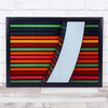 Rainbow Color Colors Colourful Abstract Stripes Lines Geometry Wall Art Print