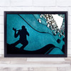 Waverider Shadow Murinsel Graz; Music Person Flute Pipe Curve Wall Art Print