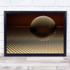 Midnight Macro Abstract Ball Shape Glass Sphere Pattern Grid Wall Art Print