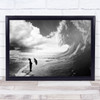 Oh Boy Water Wave Sea Ocean Power Fury B&W Umbrella Seascape Wall Art Print