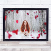 Rose Roses Petal Petals Red Flower Flowers Romantic Portrait Wall Art Print