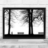 Solitudini 3 Bench Figure Person Silhouette Graphic Contrast Wall Art Print