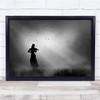 I Play My Lonely Song Violin Music Instrument Playing Light Wall Art Print