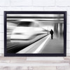 Travelling Train Railway Railroad Passenger Person Platform Wall Art Print