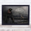 Chair Creepy Bird Edited Montages Composites Fantasy Dream Wall Art Print