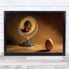 Vanity Egg Mirror Reflection image Self Painted Conceptual Wall Art Print