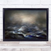 Evening Sea Abstract Water Dreamy Fantasy Waves Landscape Wall Art Print