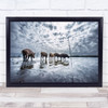 Explorers Animal Sea Pig Beach Pigs Ice Landscape Animals Wall Art Print