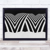W Abstract Building Architecture Monochrome Pattern Lines Wall Art Print