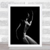 Ballerina Ballet Dark Low Key Low-Key Pose Dance Dancing Wall Art Print