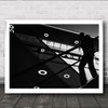 Tic Tac Toe Moving stairs Lights Reflections Circles Man Wall Art Print