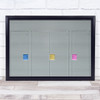 Candy Lockers Wall Facade Lines Door Doors Lock Locks Locked Art Print
