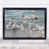 Birds Animals Flight Flying Seagulls Sea Seashore Wild Wall Art Print